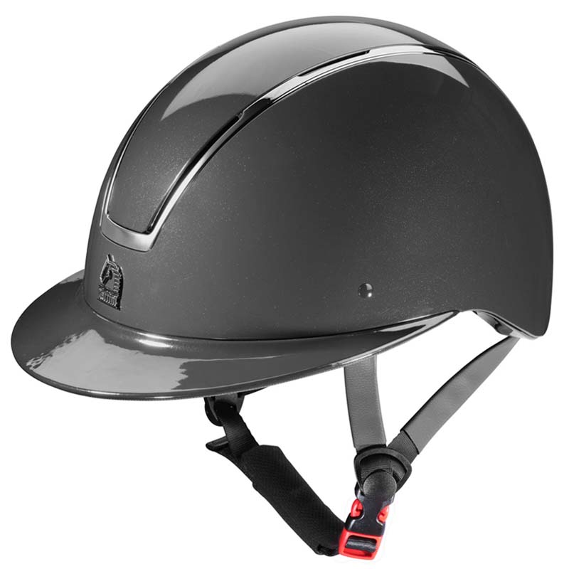 Tattini PERSEO Glänzender Reithelm mit breitem Visier Unisex - 3350