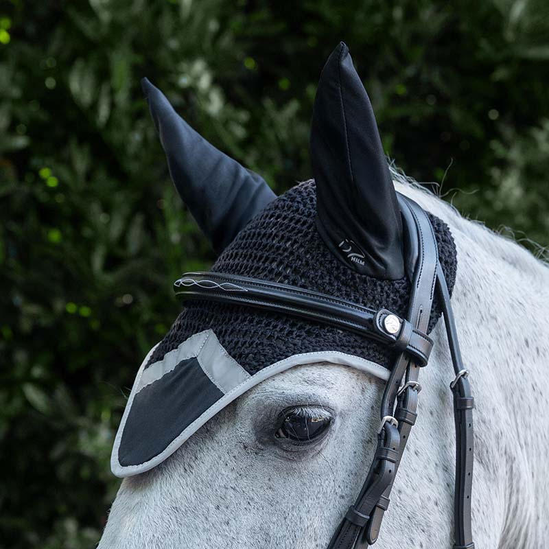 Reflektierende Fliegenhaube für Pferde von HKM - 0691