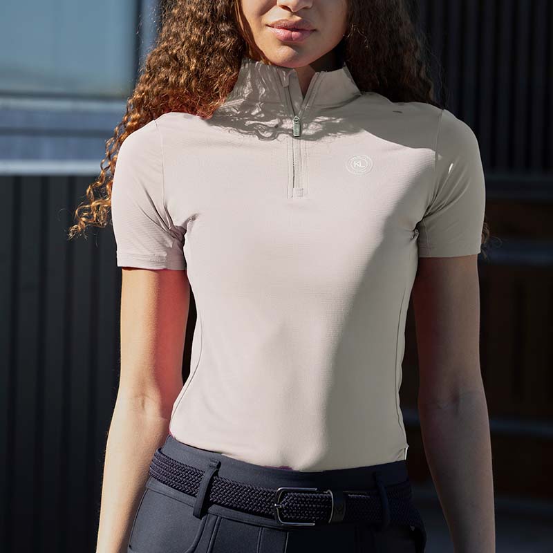 Sommer Damen-Reitpolo Kingsland LORETTA mit kurzen Ärmeln - 9386