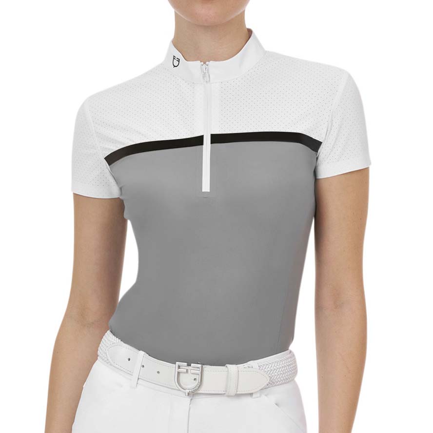 Equestro Ridertechnology Damen Wettbewerbspolo aus Perforiertem Stoff