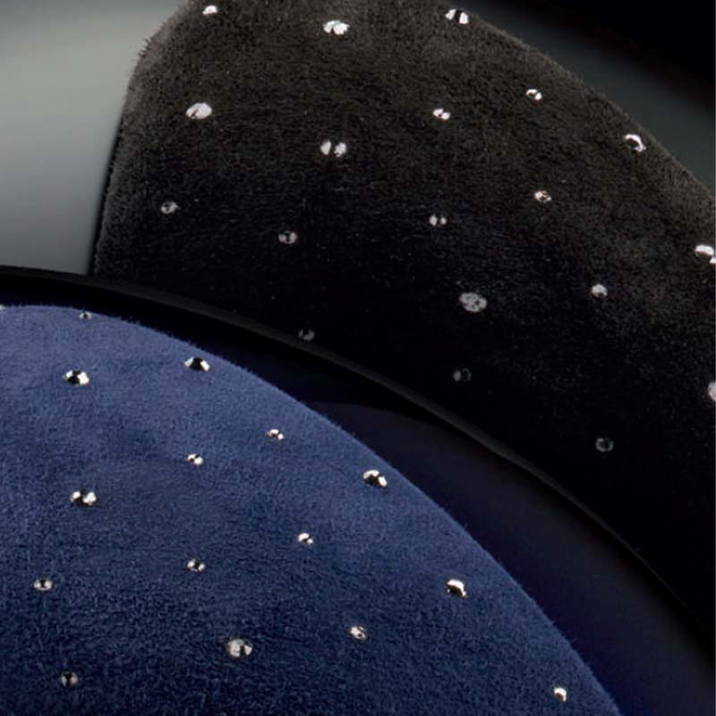 Kep italia cromo 2.0 textile reithelm mit wildleder und swarovski - kollektion goccia  - 3434