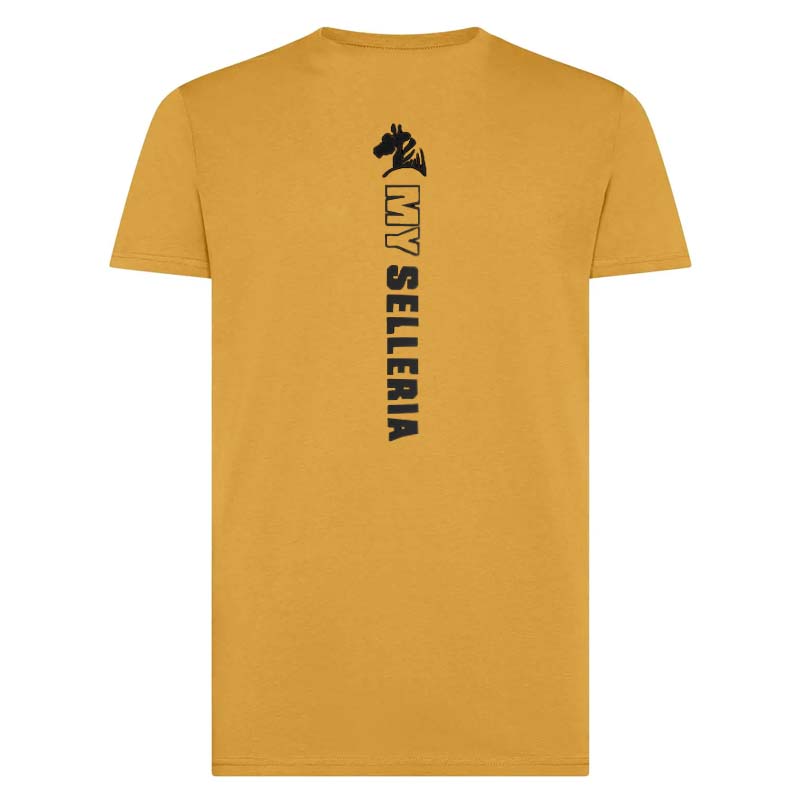 Herren Reit T-Shirt STABLE FORCE - Mustard Edition mit Schwarzem Druck - 9400