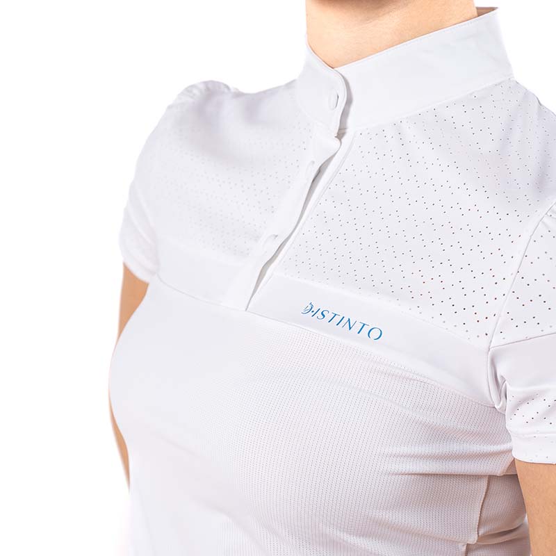  damen-turnierpoloshirt mit kurzen Ärmeln d-istinto – modell dots - 7477