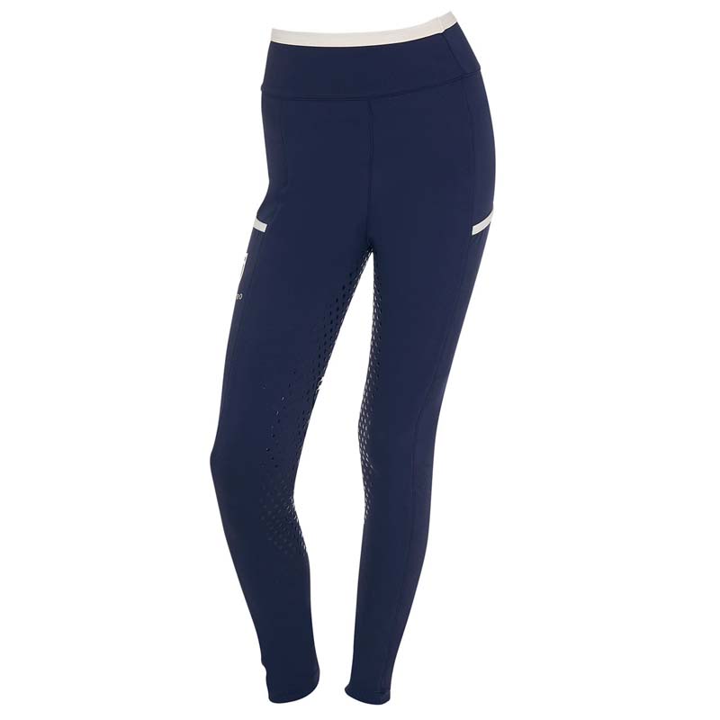 Equestro Sommer Reitleggings für Mädchen Full Grip - perforiertes Bein-Detail - 9788